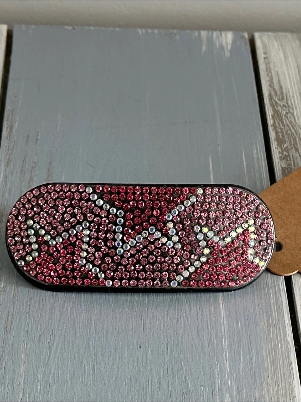 NWT Too Cute Diamond Painted Painting Barrette Stars In Pinks & Silver